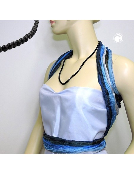 necklace beads 6mm black 60cm