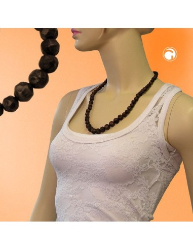 necklace baroque beads brown marbled