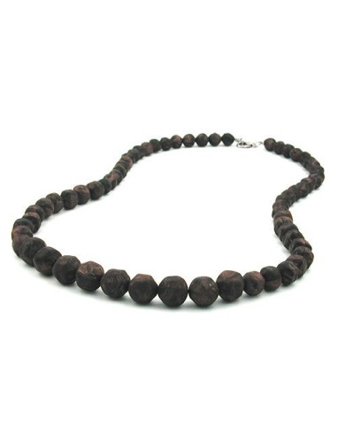 necklace baroque beads brown marbled