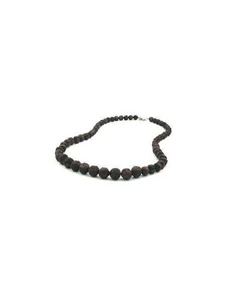 necklace baroque beads brown marbled