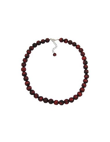 necklace baroque beads 12mm red-black 50cm