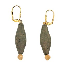 leverback earrings grey black