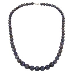 necklace beads grey/ lilac