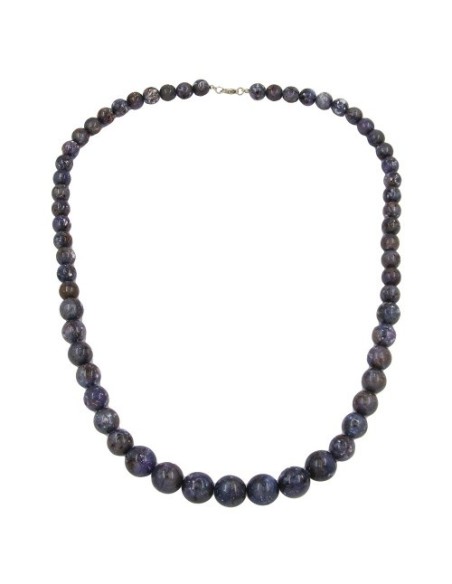 necklace beads grey/ lilac