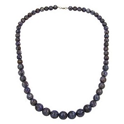 necklace beads grey/ lilac