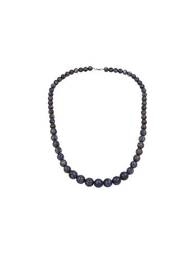 necklace beads grey/ lilac
