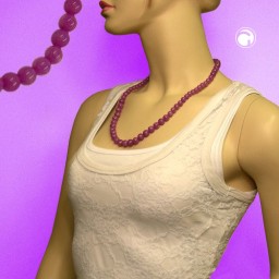 necklace beads purple