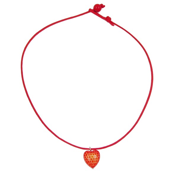 necklace heart red