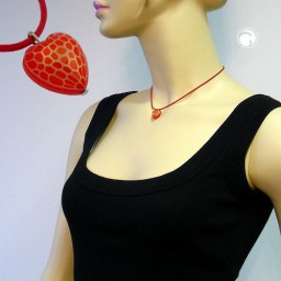 necklace heart red