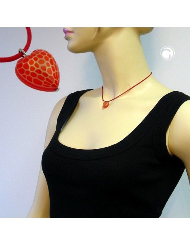necklace heart red