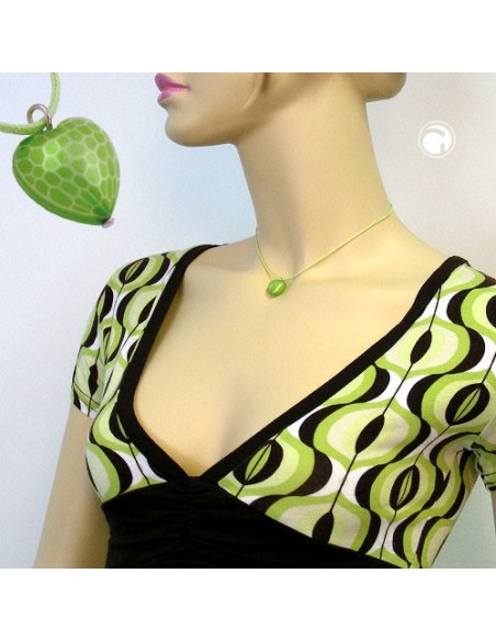 necklace heart green