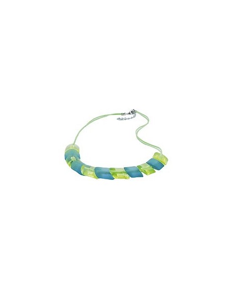 necklace slanted bead turquoiuse green
