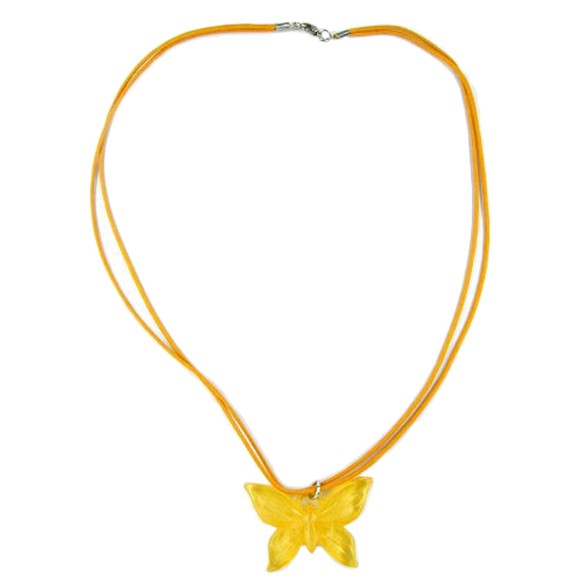 necklace butterfly yellow