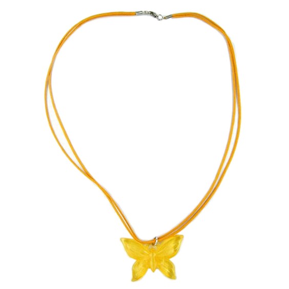 necklace butterfly yellow