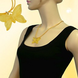 necklace butterfly yellow