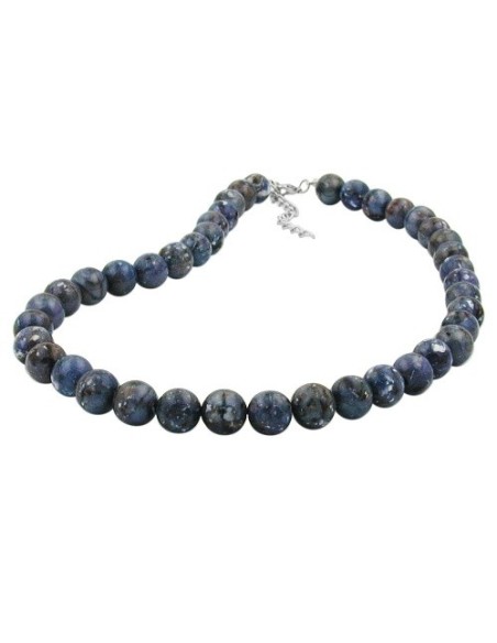 necklace beads 12mm grey-lilac