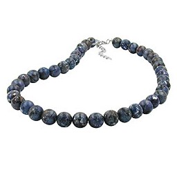 necklace beads 12mm grey-lilac