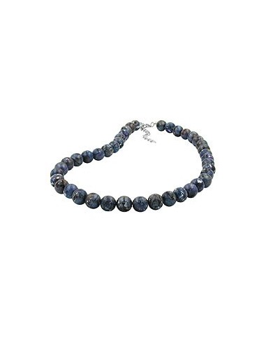 necklace beads 12mm grey-lilac
