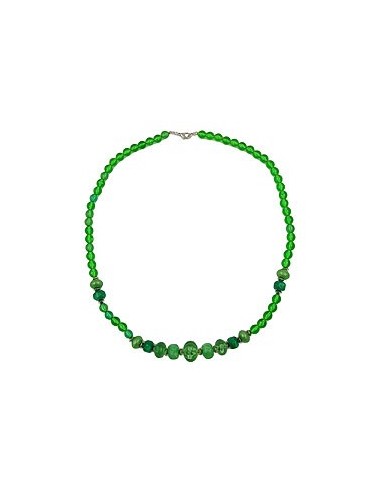 necklace beads green 60cm