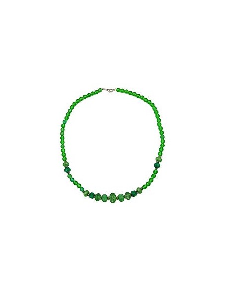 necklace beads green 60cm