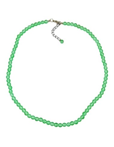 necklace green beads 6mm