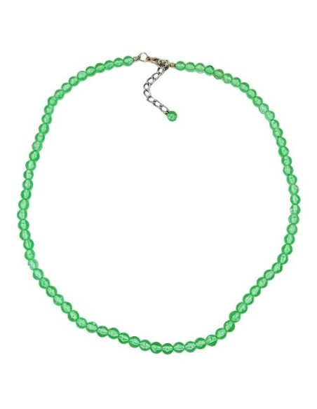 necklace green beads 6mm