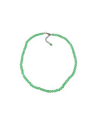 necklace green beads 6mm