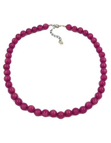 necklace beads 10mm lilac glossy