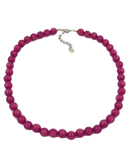 necklace beads 10mm lilac glossy