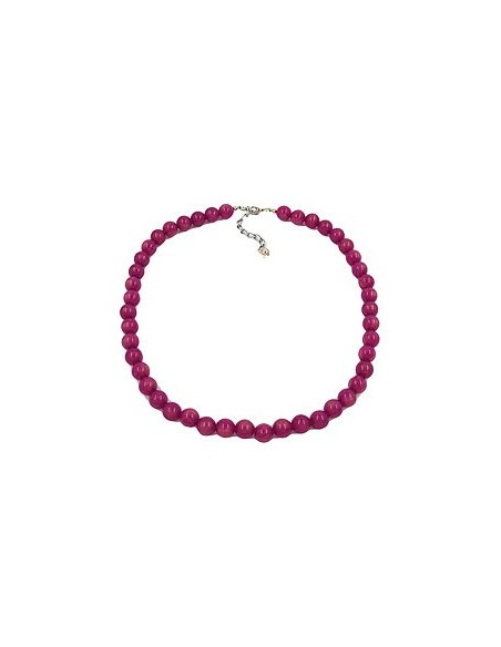 necklace beads 10mm lilac glossy