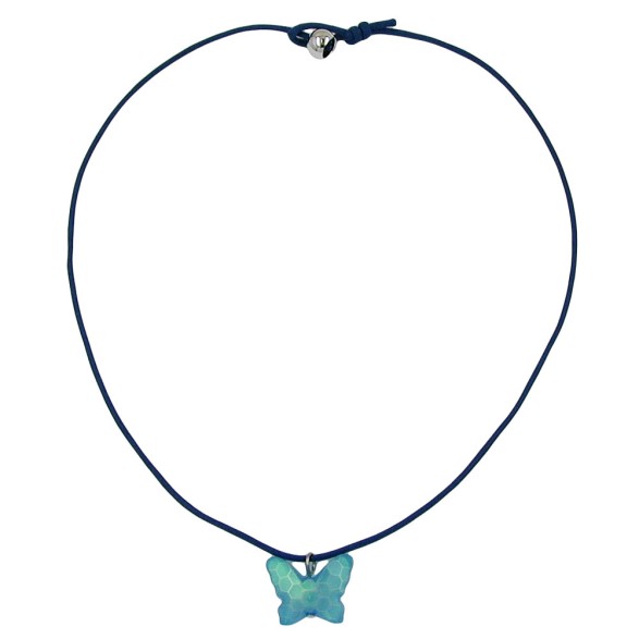 necklace butterfly blue