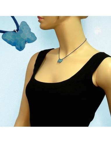 necklace butterfly blue