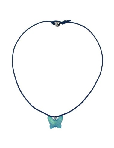 necklace butterfly blue