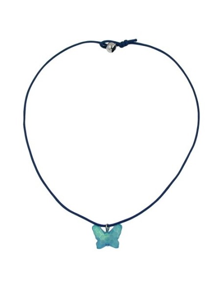 necklace butterfly blue