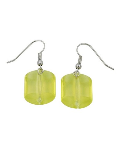 earrings dangeling beads light-green
