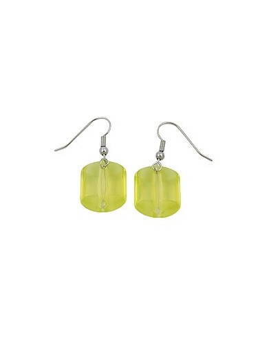 earrings dangeling beads light-green