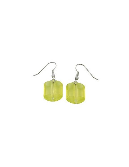 earrings dangeling beads light-green