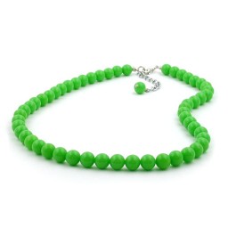 necklace beads 8mm bright green