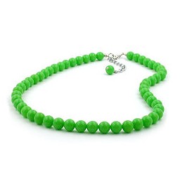 necklace beads 8mm bright green