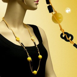 necklace yellow-shiny black