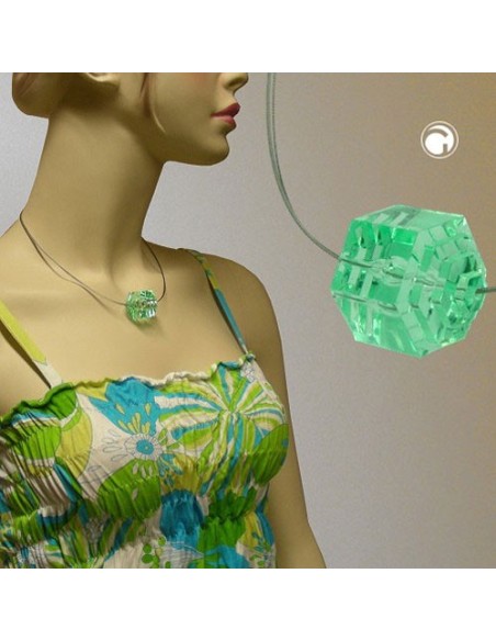necklace eye-catching bead mint green