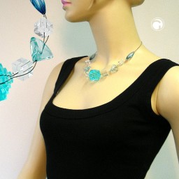 necklace eye-catching bead aqua