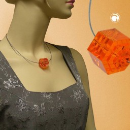 necklace eye-catching bead orange