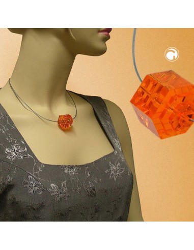 necklace eye-catching bead orange