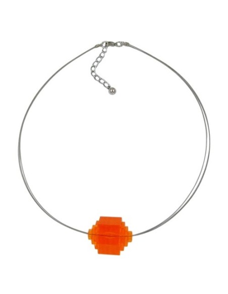 necklace eye-catching bead orange