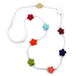 necklace with flower-beads