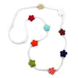 necklace with flower-beads