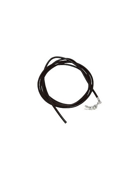 leather strap round cord cowhide 2mm black colored with 1x clasp silver colored ca. 1m