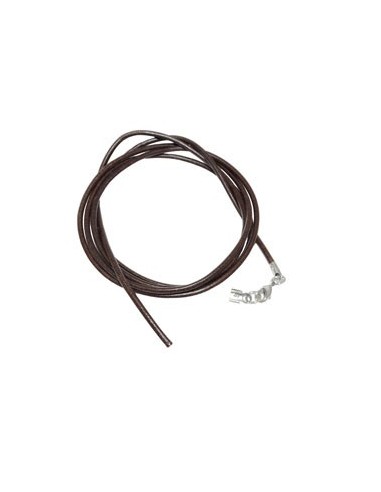 leather strap round cord cowhide 2mm brown colored with 1x clasp silver colored ca. 1m