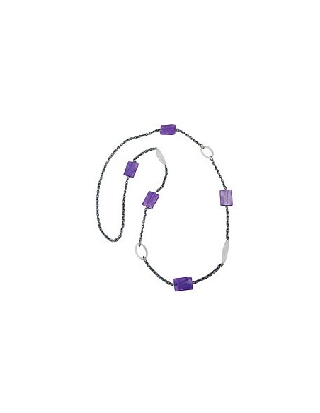 necklace pillow lavender-silver crystal 100cm